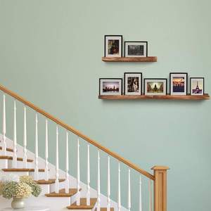 <span class=keywords><strong>3</strong></span> 件套木材图片壁架货架乡村浮动搁板 - Product Image 5