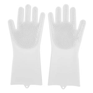 قفازات سيليكون مع غسل الغسيل قفازات من الجلد-اللاتكس الحرة تنظيف المطبخ Sc قفازات من الجلد غسل الاطباق - Product Image 5