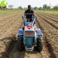 Tracteur agricole multifonctionnel à conducteur marchant, mini-motoculteur 2RM avec moteur diesel Changfa 15 CV, boîte de vitesses 6 rapports, modèle très vendu