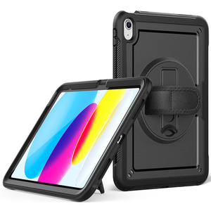 เคสกันกระแทกสำหรับแท็บเล็ต <span class=keywords><strong>Apple</strong></span> iPad <span class=keywords><strong>2022</strong></span> รุ่น A2696 แบบ 360 องศา ° สายคล้องมือแบบหมุนได้ สายคล้องไหล่แบบถอดได้ ดินสอในตัว - Product Image 5