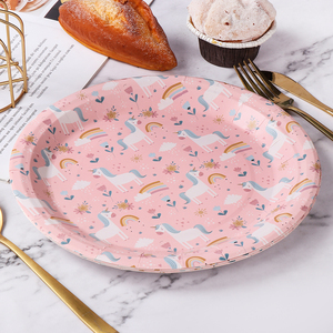 Assiettes en papier <span class=keywords><strong>licorne</strong></span> arc-en-ciel rose fournitures de fête à thème <span class=keywords><strong>licorne</strong></span> 7 "assiettes à Dessert <span class=keywords><strong>licorne</strong></span> pour filles bébé douche anniversaire - Product Image 3