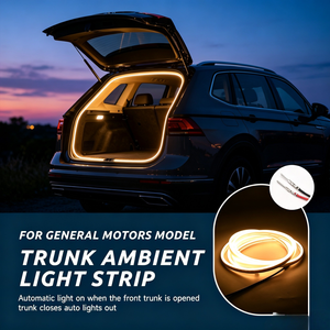 Iluminación Ambiental Inalámbrica para Maletero de Coche, Tira LED con Sensor Automático para Mejora Interior, Tira de Luz LED Blanca Cálida para Coches Universales - Product Image 1