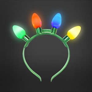 Diadema con Bombillas LED para Fiestas de Navidad, 4 LED, 3 Modos de Iluminación, Diadema Brillante - Product Image 1