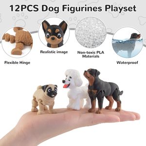 Set de 12 Modelos de Perros 3D Vashine, Juguetes Educativos Creativos y Divertidos para Niños, Perros Flexibles Impresos en 3D, Decoración para el Hogar, Juguetes para Niños - Product Image 1