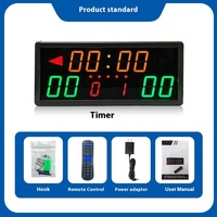 Tableau de bord électronique de basket-ball et de badminton à LED télécommandé Horloge de tir 24 secondes Compte à rebours en matière plastique pour les compétitions