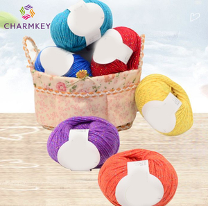 Cổ phiếu bán buôn 50gram mỗi chiếc đầy màu sắc Đồ Nư thành phần của 90% acrylic và 10% <span class=keywords><strong>lurex</strong></span> Chunky đan kim loại sợi cho Crochet - Product Image 4