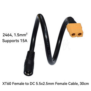 كابل توصيل XT60 إلى DC5525 أنثى من المصنع مباشرة، سلك نحاسي نقي لمحطات الطاقة المحمولة والطائرات بدون طيار ومركبات التحكم عن بعد وطائرات FPV - Product Image 2