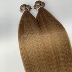 Extensiones de pelo indio estilo ondulado natural, 22 pulgadas, Remy ruso virgen, punta plana, popular, Etiqueta Privada, Balayage - Product Image 6