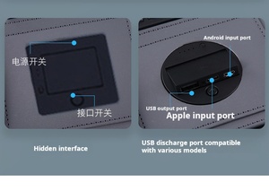 A4 Multifunction Wireless Power Bank Folder Business Manager's Leather <b>Briefcase</b> with Memo Pad Promotional Item - Product Image 4