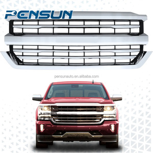 Vente directe d'usine, calandre avant de haute qualité, chromée, 2016-2018 pour <span class=keywords><strong>Chevrolet</strong></span> <span class=keywords><strong>Silverado</strong></span> 1500, calandre supérieure avant - Product Image 1