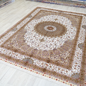 7x10ft persan goutte à goutte Antique fait à la main prix chinois soin tapis en soie turque à vendre - Product Image 3
