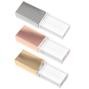 Custom Logo Crystal Clear LED <b>Light</b> Metal USB <b>Flash</b> Drive 2GB Wedding Gift - Product Image 4