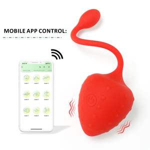 Fraise APP télécommande sans fil vibrant pour oeuf portable culotte vibrateur pour vagin clitoridien g-spot sexe anal pour les femmes - Product Image 4