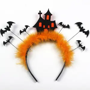 Halloween Black Bat Headband Costume Accessory Hair Hoop Party Halloween Decoration for Women Girl Kids