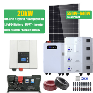 Systèmes solaires hors réseau à batterie murale empilables de 20 kW, stockage d'énergie domestique, panneaux en silicium monocristallin haute efficacité - Product Image 5