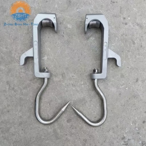 Système de crochets suspendus en acier inoxydable 304 de qualité industrielle pour abattoir de bovins, crochets complets pour viande de vache, <span class=keywords><strong>poulie</strong></span> pour camion frigorifique - Product Image 1