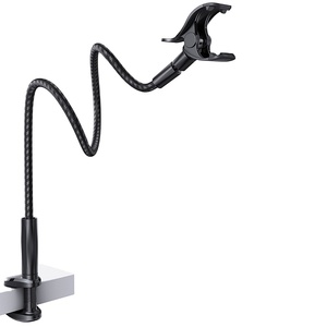 Lamicall GP05 linh hoạt cổ ngỗng điện thoại chủ với kẹp cho 4-7 inch các thiết bị cánh tay có thể điều chỉnh màu đen trắng đứng - Product Image 1