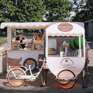 Presa di fabbrica Multi-funzionale Mobile triciclo 3 ruote <span class=keywords><strong>Street</strong></span> Food venditore per Hot dog e gelati realizzati in fibra di vetro resistente - Product Image 1