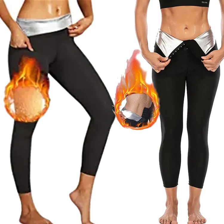 Custom Women And Men Sweat Suit Body Shaper Slimming Leggings Pants Loss Weight Polymer Sauna Sweat Shaper Sauna Leggings