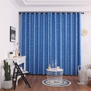 Commercio all'ingrosso eco-friendly piccola stella e lunetta stampa tessuto Grommet oscurante <span class=keywords><strong>tende</strong></span> moderne <span class=keywords><strong>per</strong></span> camera dei bambini - Product Image 2