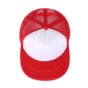 Kinh Điển Retro Biểu Tượng Tùy Chỉnh Trống 5 Bảng Điều Chỉnh Phẳng Hóa Đơn Brim Trắng Màu Đỏ <span class=keywords><strong>Snapback</strong></span> Bóng Chày Lưới Bọt Trucker Mũ Mũ Cho Nam Giới - Product Image 4