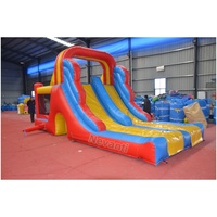 Château gonflable commercial double toboggan avec certification CE CPSC, idéal pour la location