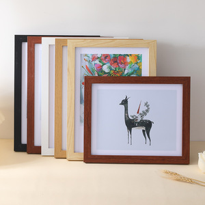 Bán Buôn Thân Thiện Với Môi 6-Inch Đơn Giản Bằng Gỗ Khung Ảnh Nghệ Thuật Sơn Dầu Tường Câu Đố A4 Bảng Cross-Biên Giới Lật Khung A3 - Product Image 3