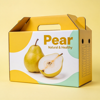 Boîte d'emballage pour poires personnalisée, boîte en carton ondulé résistante aux chocs, imperméable, pour l'expédition de fruits et légumes