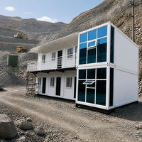 Bâtiment de bureau préfabriqué en structure acier, 3 étages, avec mur-rideau en verre, installation rapide, maisons modulaires à faible coût