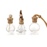Parfum liquide de voiture unique de luxe bouteille de diffuseur vide de 10ml bouteille de parfum de voiture en bois suspendue
