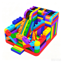 Nouvelles Conceptions de Blocs de Construction Gonflables, Toboggan à Obstacles Gonflable, Château Gonflable Coloré, Équipement de Jeux Extérieurs pour Fêtes