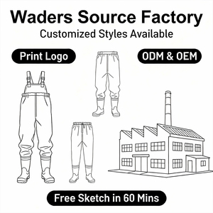 Vente Flash : Waders de Pêche et de Chasse en Nylon PVC Imperméables pour Hommes et Femmes, avec Bottes Intégrées et Ceinture de Maintien - Product Image 2