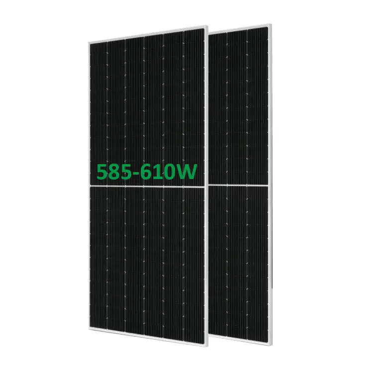 JA 태양 전지 패널 반 절단 기술 590W 595W 600W 이중 유리 120 셀 태양 전지 모듈