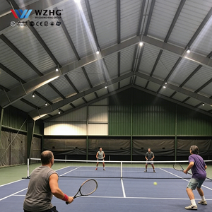 Estructura de Acero Soldada de Alta Resistencia para Pista de Tenis, Vida Útil de 50 Años, Aislada, Galvanizada, Certificada ISO, Cumple con Códigos de Construcción de EE. UU. y Australia - Product Image 1