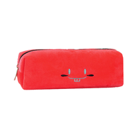 OEM Brodé Dessin Animé Expression En Peluche Crayon Sac Fermeture Éclair Grande Capacité Papeterie Personnaliser Étudiant Créatif Pratique Cadeau