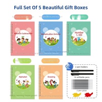 Nouvelle Version Culture : Coffret Cadeau Complet d'Écriture pour Enfants avec Alphabet Anglais, Cahier à Rainures en Papier pour l'Apprentissage Précoce