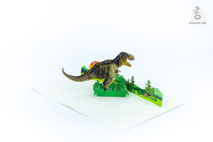 Cartes de vœux en papier animal pop-up 3D personnalisées pour les festivals, cadeau de décoration artistique artisanal de vacances - Product Image 3