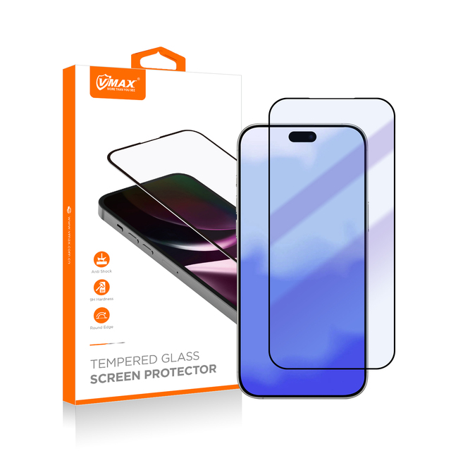 Anti Blue Light 9H Tempered Glass Film for iPhone 17 Pro 16E 15 14 Plus 17Air 13 12 Mini 11 Pro Max 3D Screen Protector