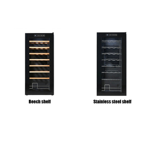 Refroidisseur de vin 32 bouteilles d'une capacité de 93L Réfrigérateur électrique autoportant en acier inoxydable pour bar, cuisine, usage domestique ou hôtel - Product Image 3