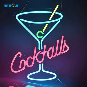 Rebow Led Flex Custom Neon <strong>Sign</strong> Neon Strip Number Letter Light <strong>Cocktail</strong> Neon <strong>Sign</strong> for Wedding <strong>Sign</strong> - Product Image 5