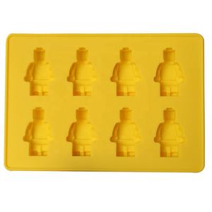 DIY ليغو الروبوتات سلسلة 8 تجويف سيليكون مستطيل شكل كعكة الخبز أدوات خبز قالب كعك تزيين - Product Image 4