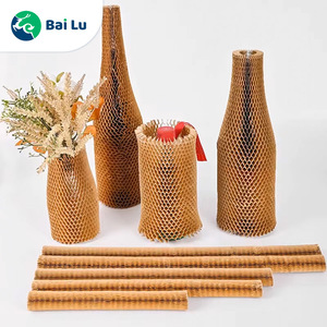 Phân hủy sinh học kraft giấy tổ ong tay áo không thấm nước đệm đóng gói cuộn cho vận chuyển thủy tinh chai rượu vang nhà máy giá - Product Image 4