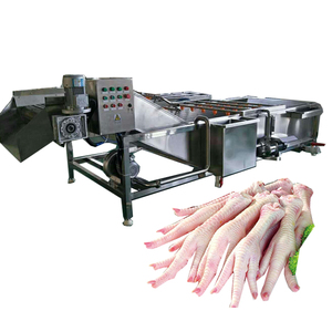 600kg/h Seafood Heat Exchanger <b>Fryer</b> Chicken Feet Legs and Paw Skin Peeling <b>Machine</b> for Frozen Chicken Slaughter - Product Image 5