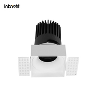 Plafonnier encastré réglable 10W 20W 28W COB sans cadre CCT changeable, downlight LED encastré sans bordure