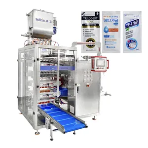 Hot Selling Vertical 4 Line Full Automatic Multi Lanes Liquid Strip Sachet Packing Machine for Mouthwash Liquid