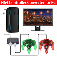Adaptateur de manette de jeu Zetoc HS-N6420 noir pour convertisseur de contrôleur 64 avec emballage de vente au détail