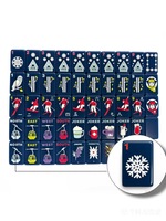 Mahjong d'hiver bleu foncé sur le thème du ski, 160 pièces, en acrylique double couche, Mahjong américain luxueux pour les jeux en plein air et les soirées en famille