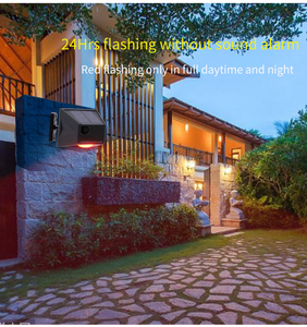 Đèn Năng Lượng Mặt Trời Chống Trộm, Đèn Báo Động, Còi Báo Động An Ninh Âm Thanh 129db Phát Hiện Cảm Biến Chuyển Động, Chống Trộm - Product Image 6