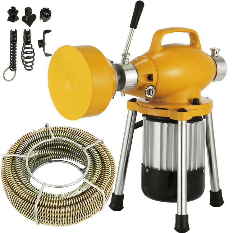 Highly popular in Europe 400W 20mx16mm Drain Cleaner Drain Pipe Cleaning Equipment Snake Sewer Machine