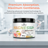 Vitahall Hoog Absorberende Magnesium Bisglycinaat Poeder Ondersteunt Rustgevende Slaap, Spierontspanning, Botgezondheid, Dagelijks Welzijn Poeder